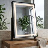 Spiegel LED LUMI Black 30x40cm