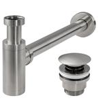 Siphon Klik-Klak Universal REA BRUSH NICKLE INOX