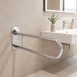 Folding bathroom grab bar Chrome