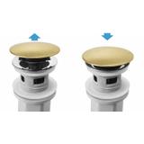 Waschbecken-Siphon Klik-Klak Universal REA Flow Brush  Gold
