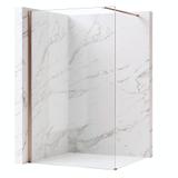 Duschwand Rea Flexi Transparent / Brush Copper 80