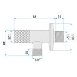 Eckventil Diamond 03 1/2" x 3/8" Titan