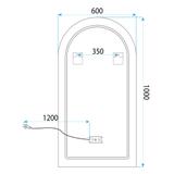 Mirror LED 60x100cm DART GOLD
