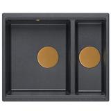Granitspülbecken Logan 150 Black Metallic