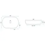 Aufsatzwaschbecken Rea CLEO white Black edge