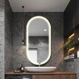 Spiegel LED OVL 50x100cm Gold
