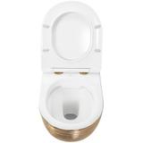 Klozetas pakabinamas Rea Carlo Flat Brush Gold