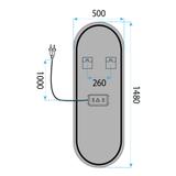 Mirror LED 150x50cm MOL-OV