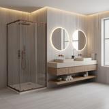 Duschkabine Rea City 90x90 Brush Copper