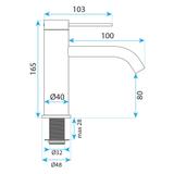 Bathroom faucet Rea Rivo Brush Copper