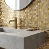 Mosaik Dekor P14016 30x30cm Gold Glass