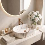 Countertop washbasin REA Nadia 60 Marrone