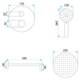 Shower system Rea Drop Brush Gold + BOX