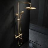 Duschset med termostat Rea Lungo Diamond Gold Brush