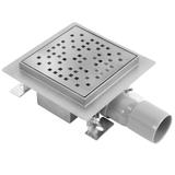 Scarico lineare REA DOTS 150x150 Nickel Brush
