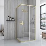 Sprchovací kút REA City 90x90 Brush Gold