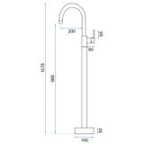 Basin mixer Rea Lungo Brush Copper