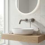 Inbouw wastafelkraan Rea Lungo Stripe Brush Nickel