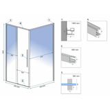 Cabina de ducha Rea Solar Gold 90x90
