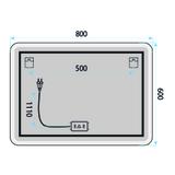 Spiegel LED 80x60cm TOP-3