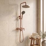 Thermostat Duschset Arcos brush copper