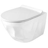 Pakabinamo WC puodo REA Gustavo Rimless ir stalviršio praustuvo Maya komplektas