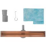 Linear drainage REA Neox Slim pro Brushed Copper 60