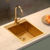 Edelstahlspüle RUSSEL 90 COPPER