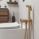 Bidetarmatur REA Lungo Loop Diamond Brush Gold