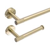 Badezimmer-Accessoire-Set GRID Brush Gold 4-teilig