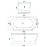 Baignoire d’angle en acrylique Bellanto Slim 170 Gauche