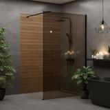 Sprchová zástěna Rea Flexi Brown / Black 130