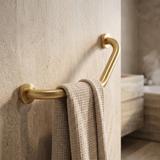 Angewinkelte Badezimmer-Haltestange BRUSH GOLD