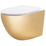 Függesztett WC-csésze rea Carlo Flat Mini Gold/White