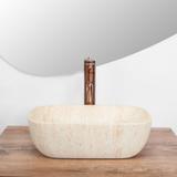 Aufsatzwaschbecken Rea BELINDA MINI TRAVERTINE MATT