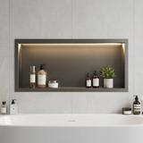 WANDEINBAU-BADEZIMMERREGAL LED 30x60 Titan