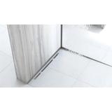 Frontlist för duschkar 130 cm Borstad nickel