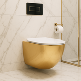 WC Schüssel Randlos Rea Carlo Mini Tornado NF WHITE GOLD