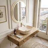 Aufsatzwaschbecken Rea Freja Travertine Matt