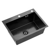 Edelstahlspüle LUKE 110 WORKSTATION Black