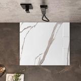 Dušo irklavimo baseinas Bazalt CARRARA WHITE 90x90