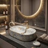 Umywalka nablatowa Rea Marcela 60 Ruststone