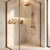 Kit de douche avec thermostat Drop Brush Copper