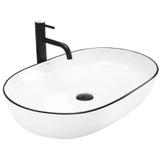 Aufsatzwaschbecken Rea CLEO white Black edge