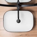 Lavabo sobre encimera Rea Belinda White Black