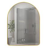 Stensko ogledalo LED 80x60cm CAMLOT Brush Gold