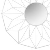 Geometrische 12-hoekige spiegel wit 58 cm