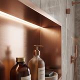 WANDEINBAU-BADEZIMMERREGAL LED 30x60 brush copper