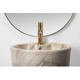 Freestanding ceramic basin Blanka Natural Mat Marble
