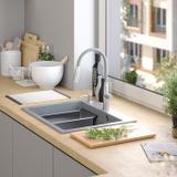 Granitspülbecken KURT 110 WORKSTATION Grey Metallic